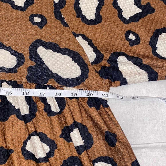 Umgee Waffle Knit Leopard Print Dress - Picture 9 of 13